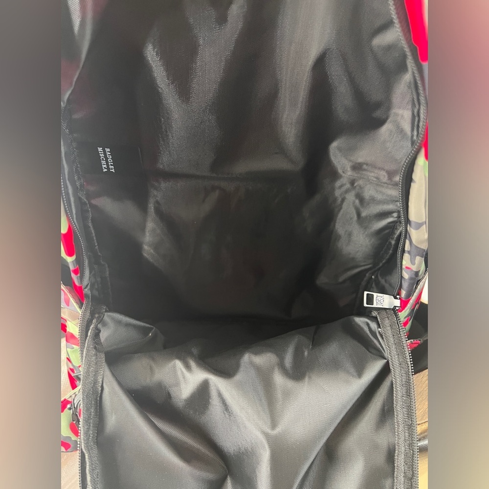 Badgley Mischka Pink Camo Nylon Backpack - Picture 9 of 10